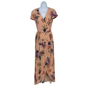 & Other Stories Floral Print Maxi Wrap Dress‎ Casual Bohemian Cottage Coquette